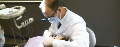 Dr. Erik Matson of the Placerville Dental Group solves a patient's dental problem.