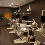 A row of dental chairs from our sister dental office in Sacramento.