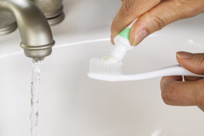 You can save up to eight gallons every time you brush your teeth by turning off the tap when it is not in use.